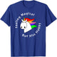 Feeling Magical But Also Stabby Cute Rainbow Unicorn Funny T-Shirt - T-Shirt | Royal