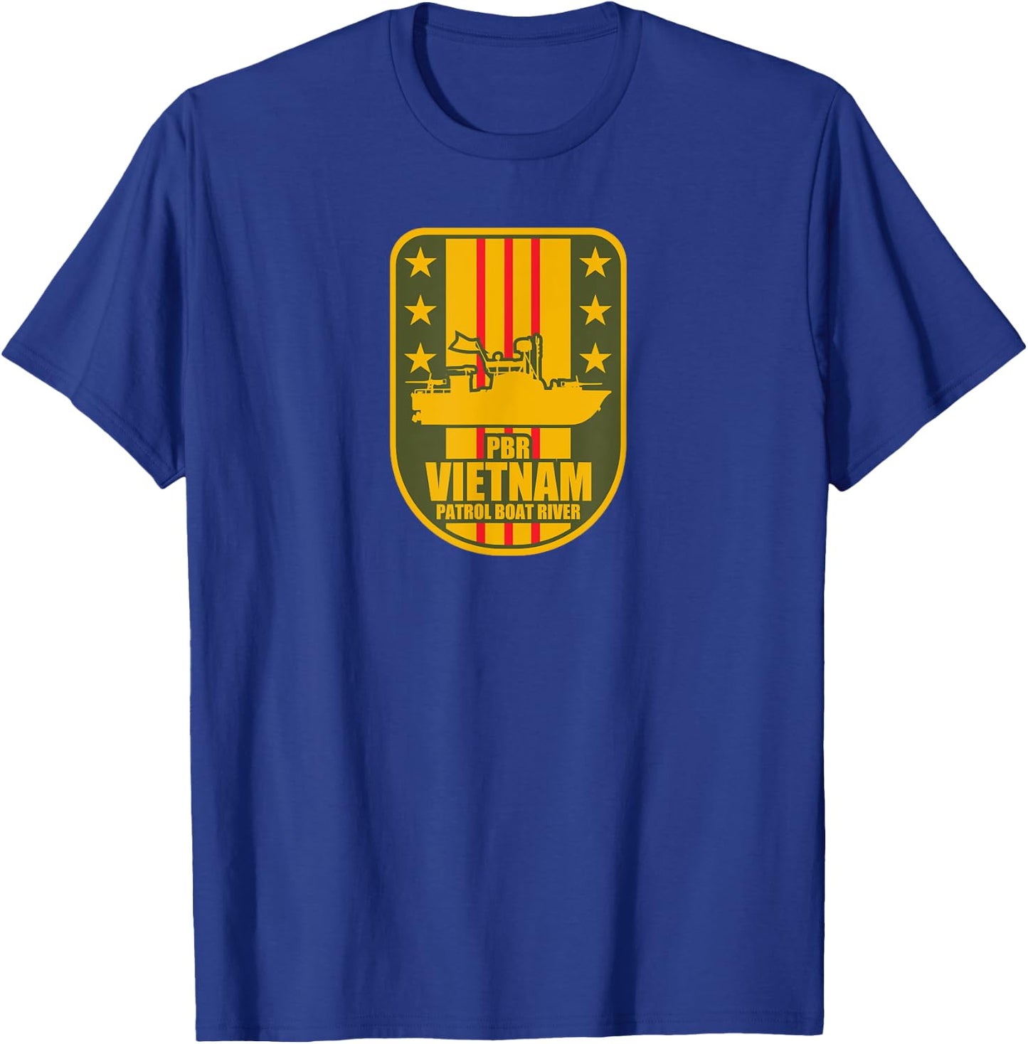 PBR Patrol Boat River Vietnam Patch T-Shirt - T-Shirt | Royal