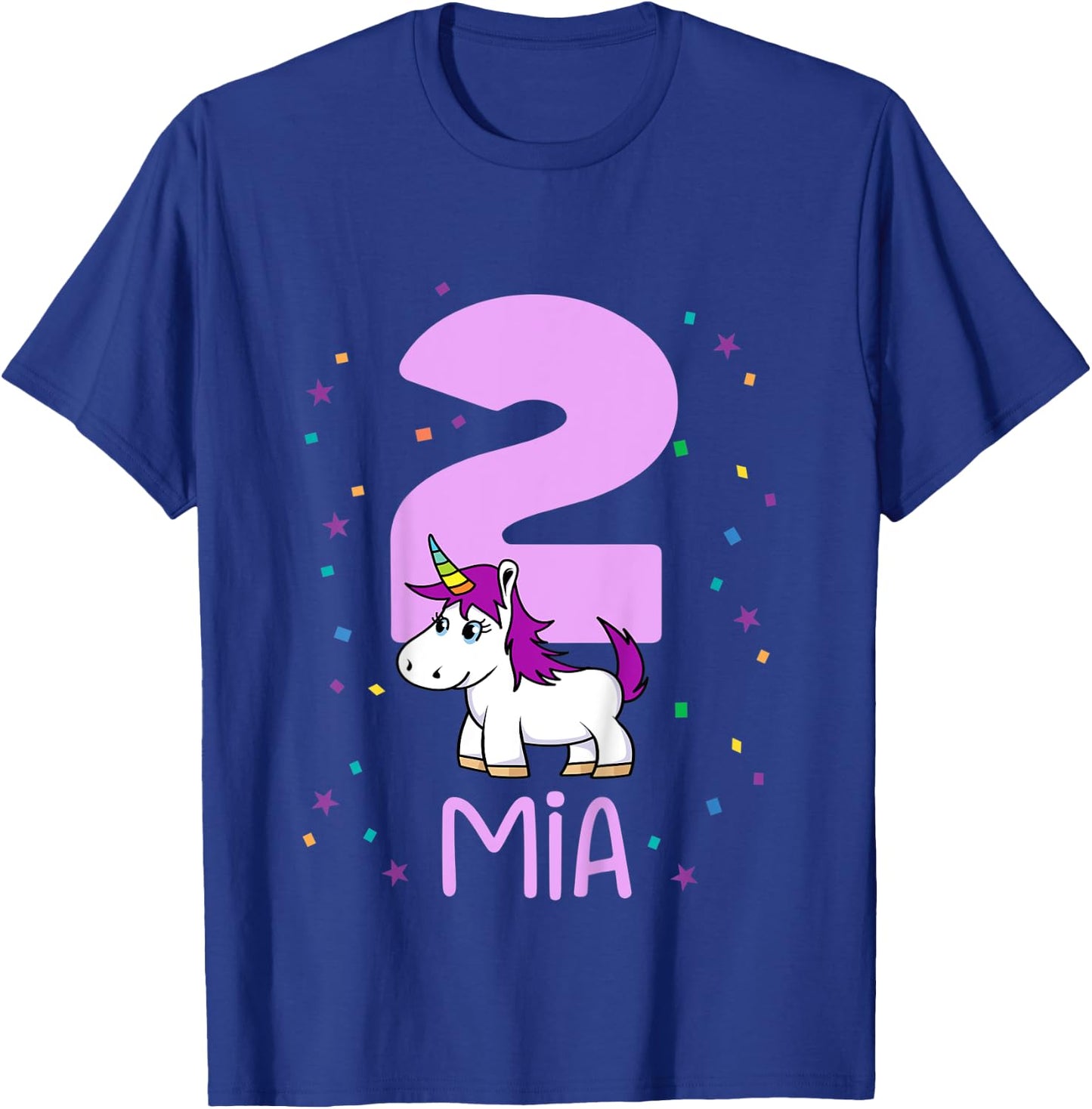 Kids I am 2 years and my name is Mia T-Shirt - T-Shirt | Royal