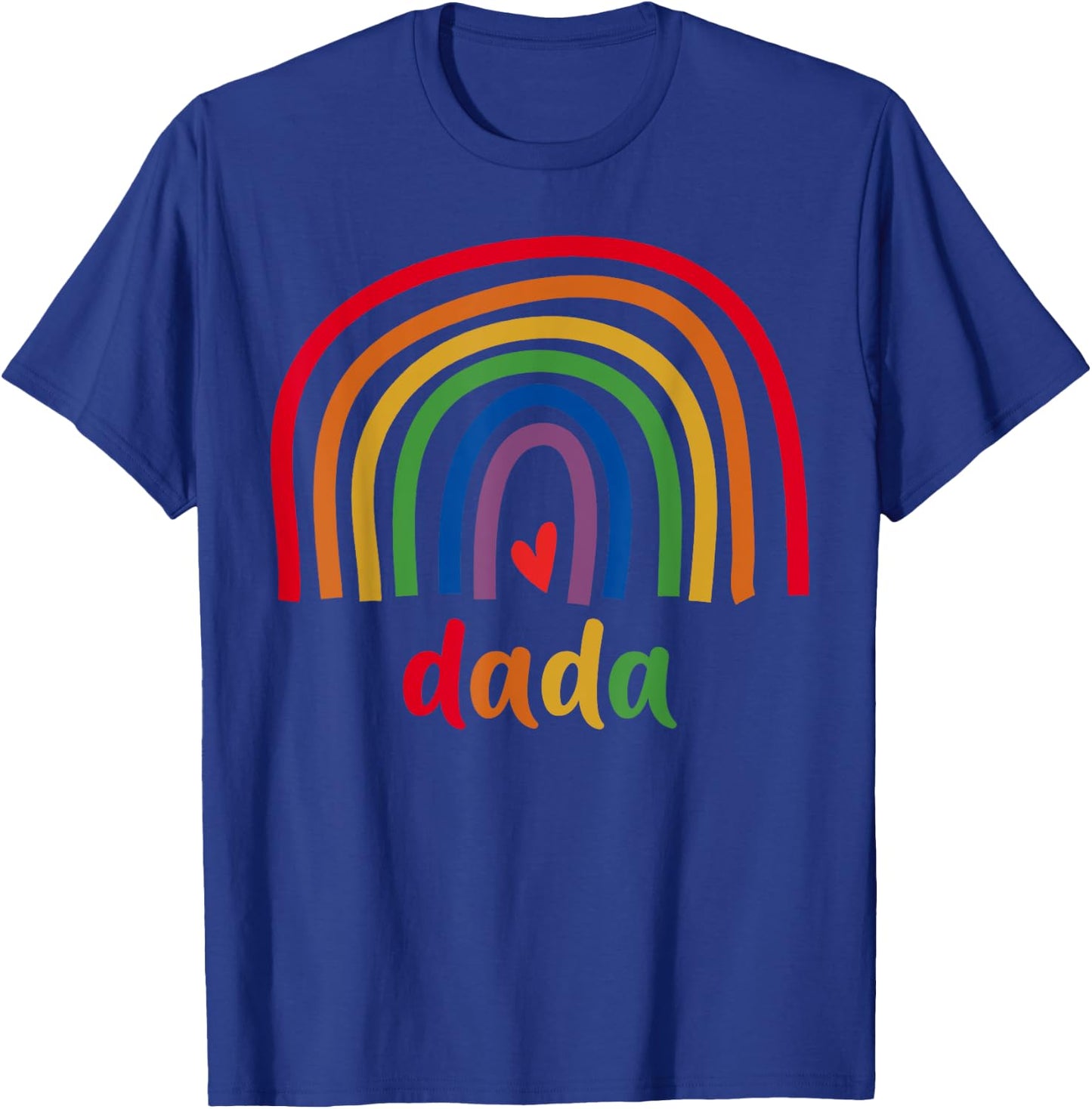 Dada Rainbow Gifts Men Family Matching Birthday T-Shirt - T-Shirt | Royal