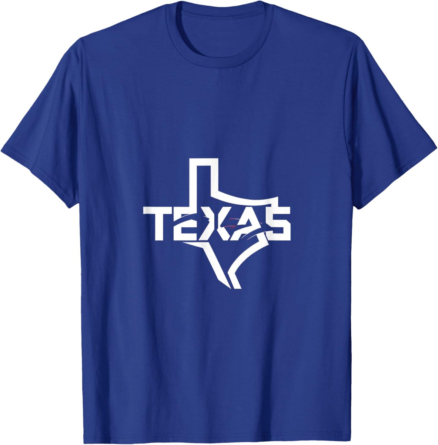 Map of Texas in a Stylized Font T-Shirt - T-Shirt | Royal