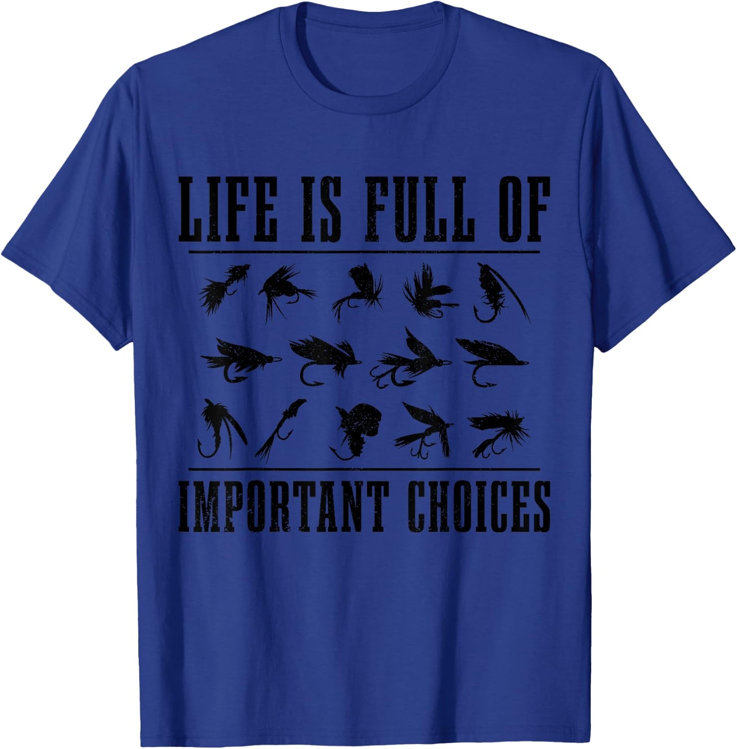 Fly Fishing Gift Vintage Fishing Fisherman Fly Fishing T-Shirt - T-Shirt | Royal
