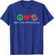 Peace Love Bible Quizzing Shirt for Bible Quiz Members T-Shirt - T-Shirt | Royal