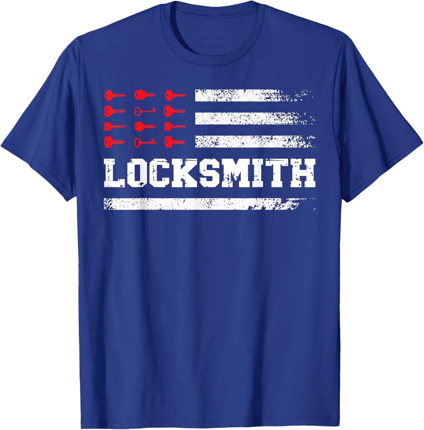 Locksmith US Flag Locksmithing Lock Picker T-Shirt - T-Shirt | Royal