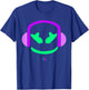 Marshmallow Purple Angry Face Headphones T-Shirt - T-Shirt | Royal