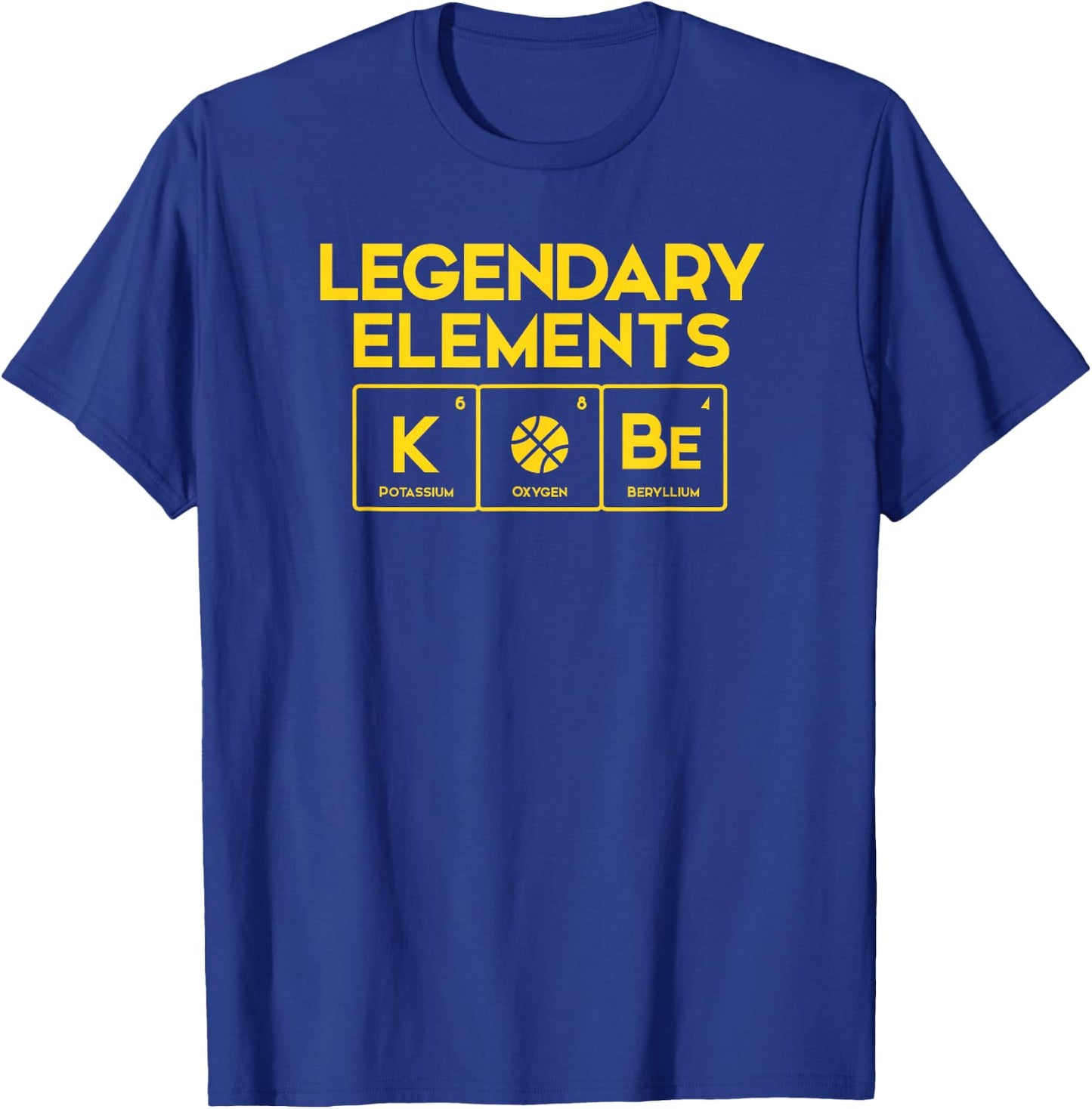 Legendary Elements of Basketball, K-O-Be, Periodic Table Fun T-Shirt - T-Shirt | Royal