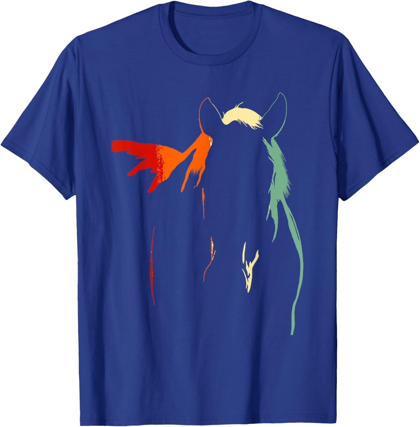 Horse Silhouette Graphic Art Design Vintage T-Shirt - T-Shirt | Royal