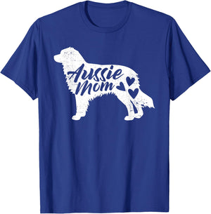 Australian Shepherd Mom Aussie Gifts for Dog Lovers Merle T-Shirt - T-Shirt | Royal