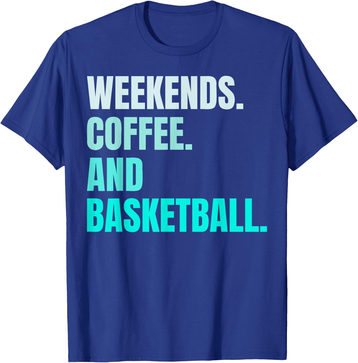 Weekends Coffee And Basketball Retro Fan Basketball Lovers T-Shirt - T-Shirt | Royal