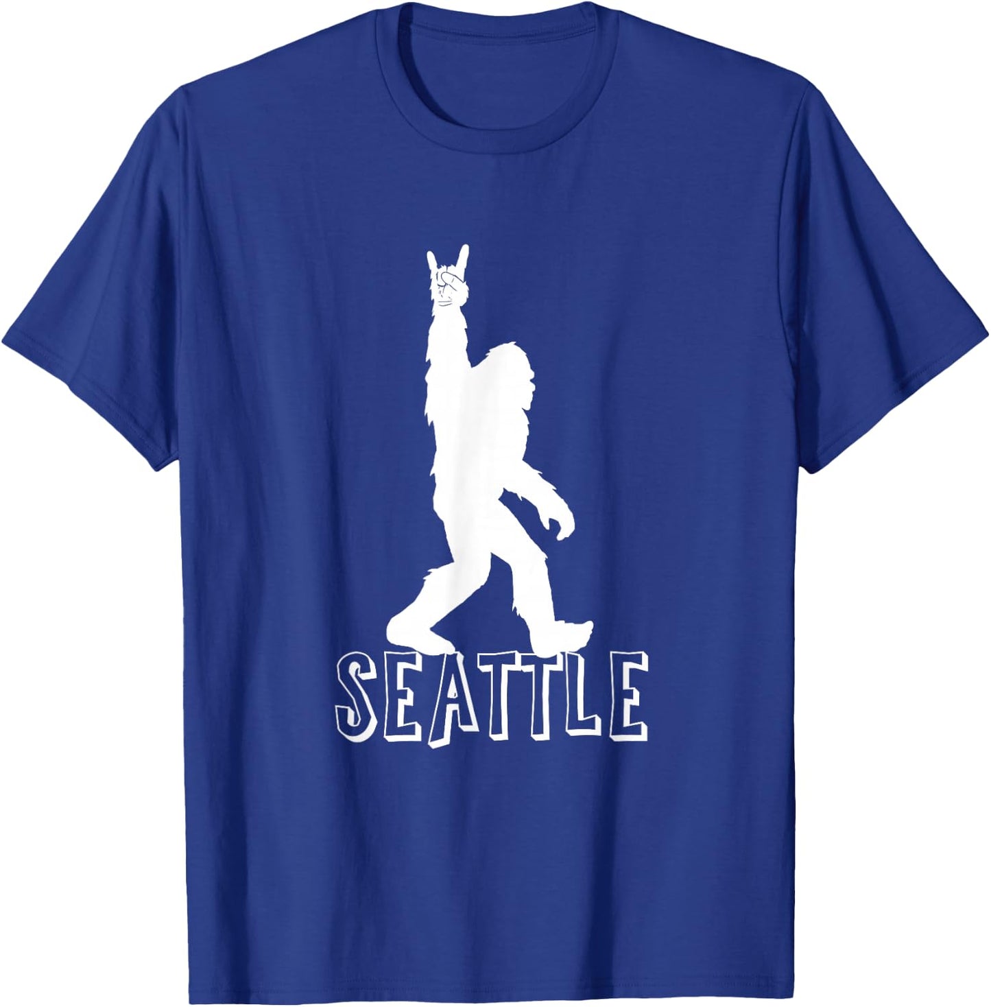 Bigfoot Seattle Washington Grunge Rock and Roll Souvenir T-Shirt - T-Shirt | Royal