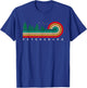Evergreen Vintage Stripes Petersburg, Iowa T-Shirt - T-Shirt | Royal
