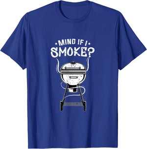Funny BBQ Smoker & Grilling Men Gifts I Mind if I Smoke T-Shirt - T-Shirt | Royal