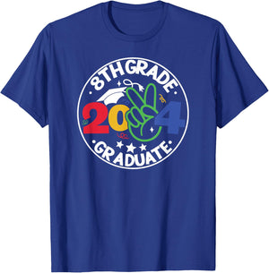8th Eighth Grade Graduation 2024 Graduate Last Day of School T-Shirt - T-Shirt | Royal