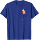 Cute and Funny Chicken in a Fake Pocket - Chicken Lovers T-Shirt - T-Shirt | Royal