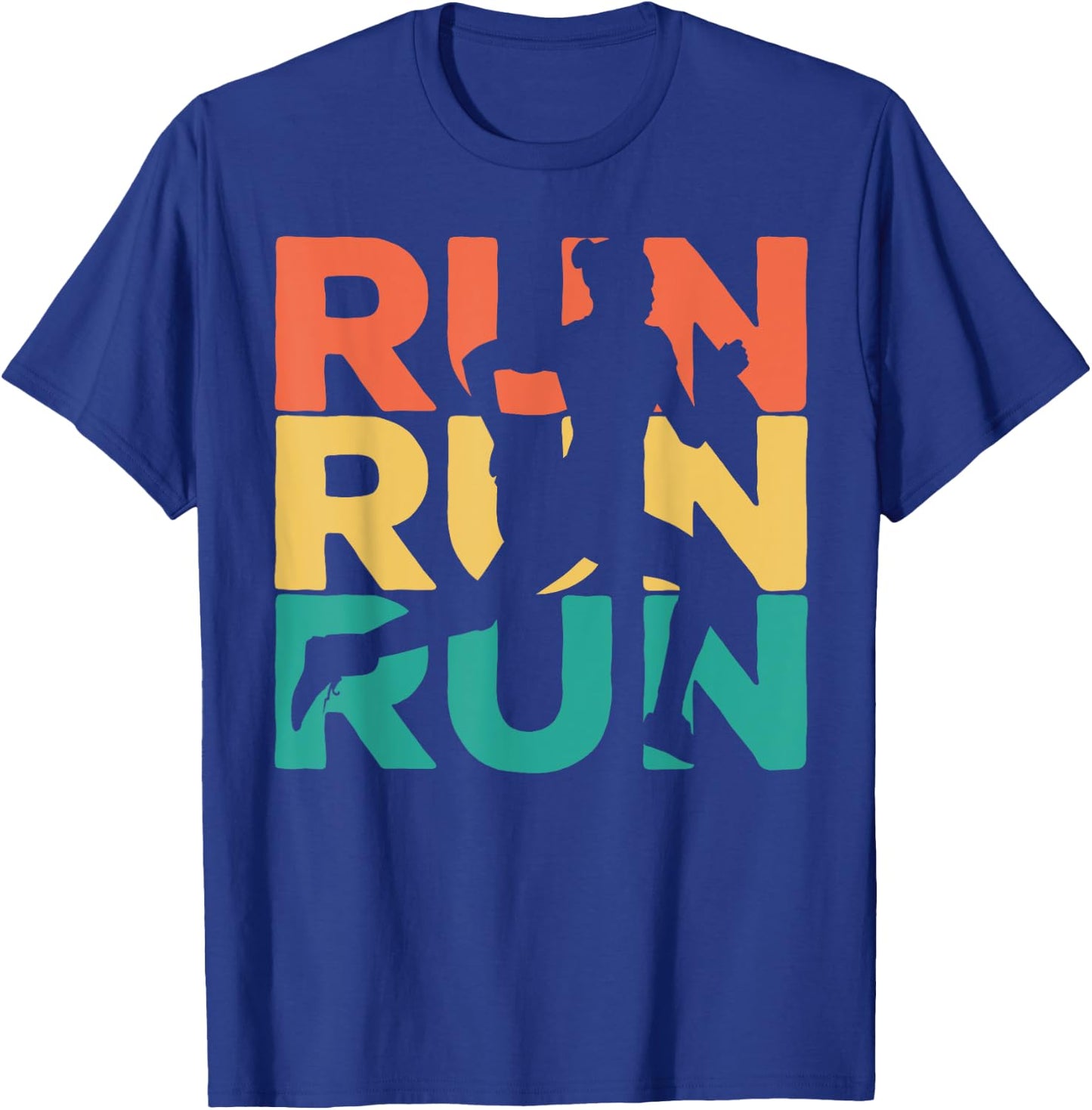 Retro Vintage Running Gift Runners T-Shirt - T-Shirt | Royal
