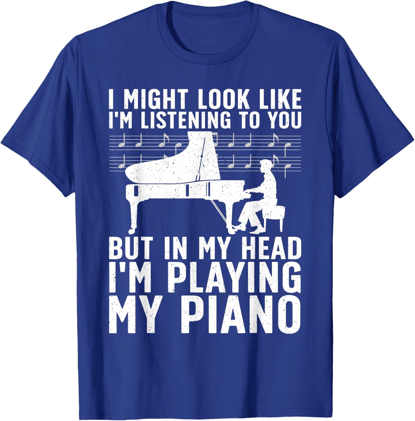 Funny Piano Art Women Music Keyboard Piano Lovers T-Shirt - T-Shirt | Royal
