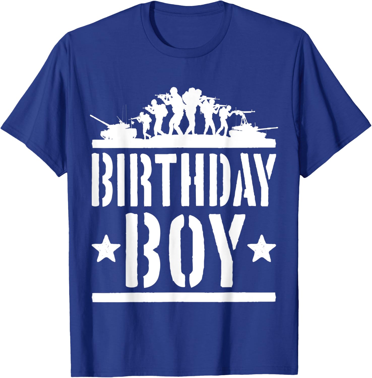 Kids Army Party Gift B-Day Party Shirt Birthday Boy T-Shirt - T-Shirt | Royal