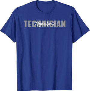 Hyperbaric Technician Typeset Apparel Underwater Medicine T-Shirt - T-Shirt | Royal