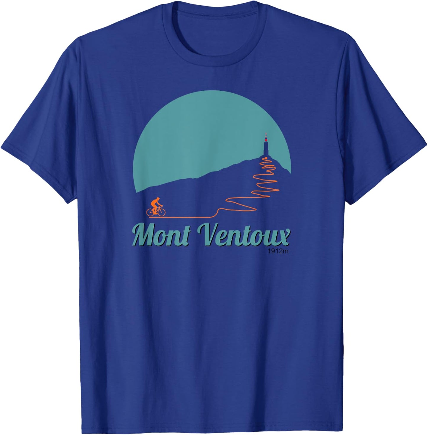 Mont Ventoux Cycling Climb - Mountain T-Shirt - T-Shirt | Royal