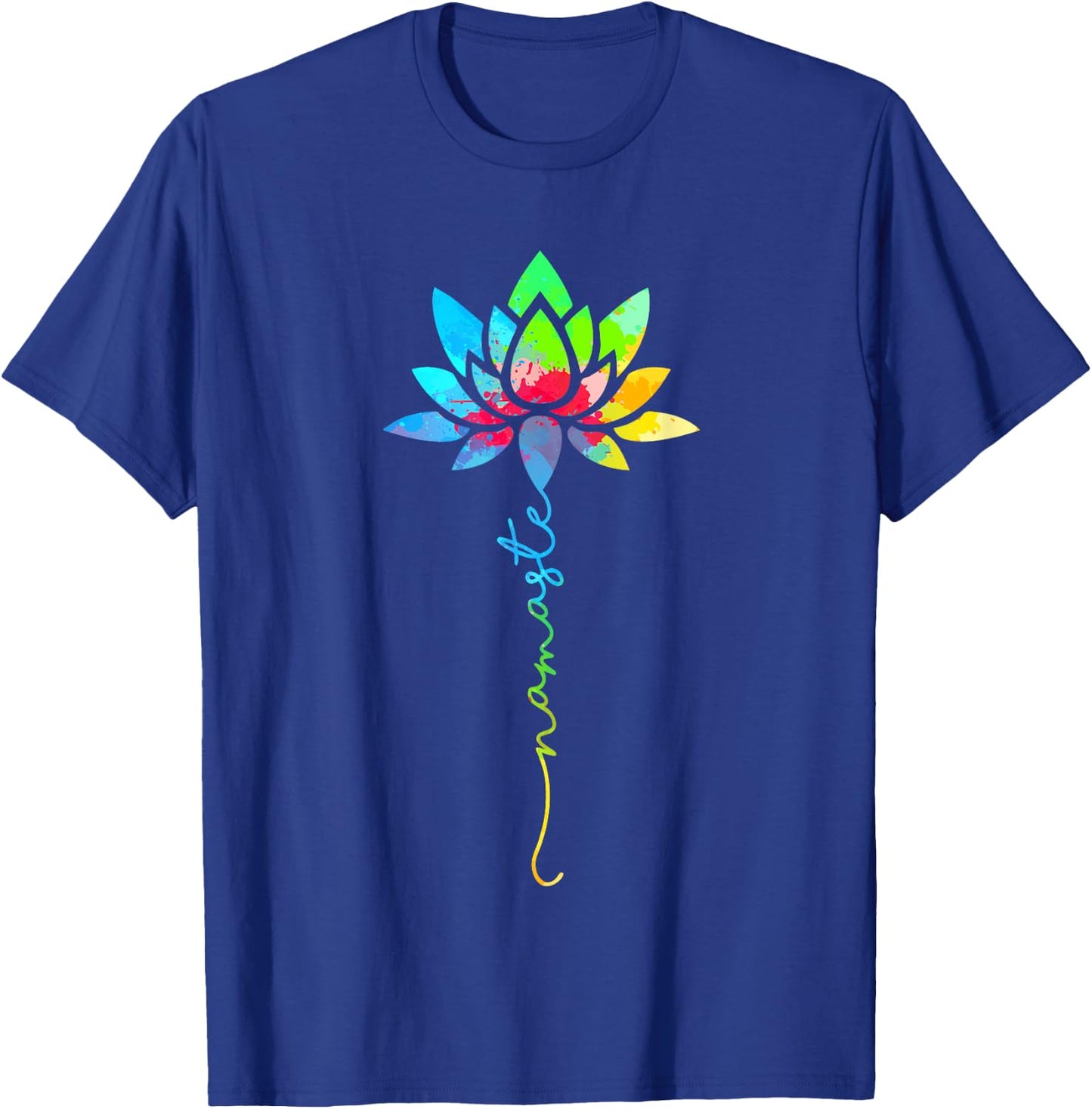 Namaste Rainbow Mandala Lotus Flower Meditation Yoga T-Shirt - T-Shirt | Royal