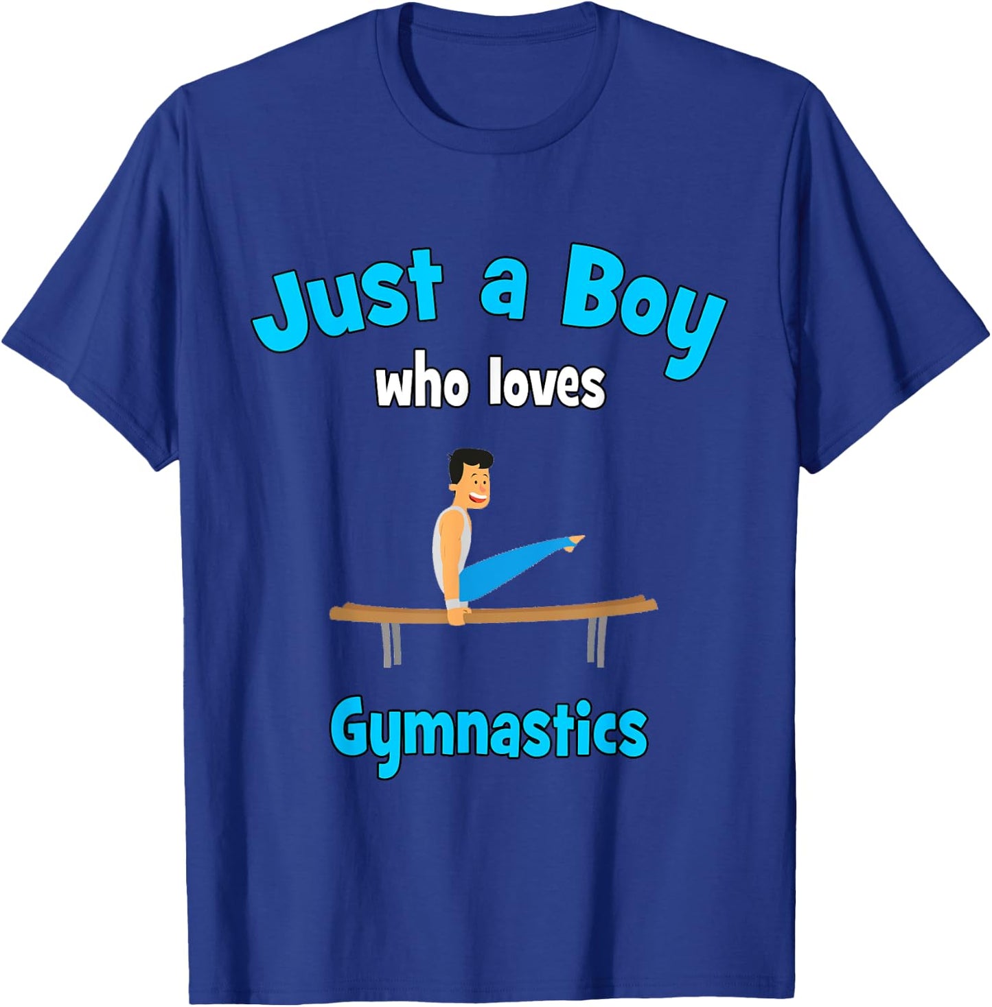 Gymnastics Shirt for Boys | Children's Gymnastics T-Shirt - T-Shirt | Royal