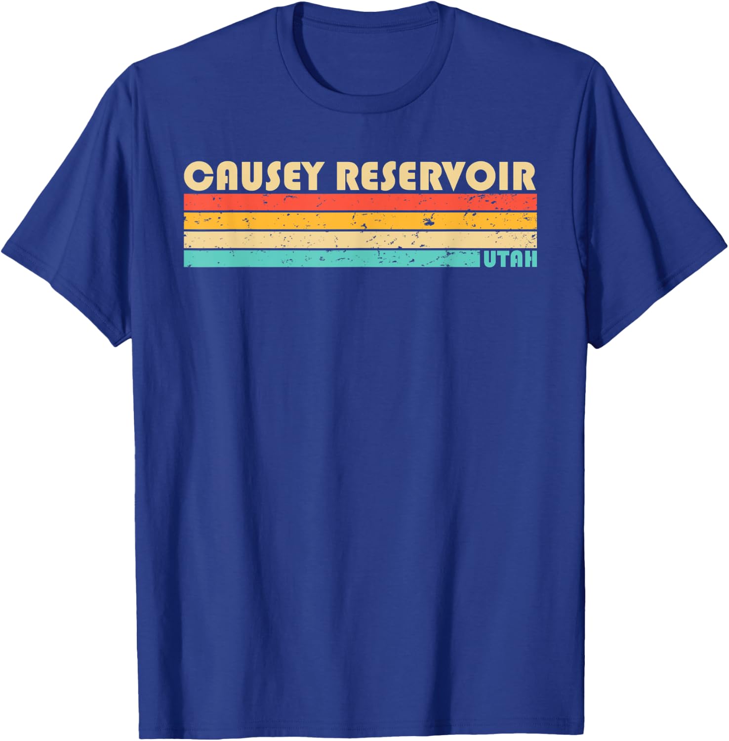 CAUSEY RESERVOIR UTAH Funny Fishing Camping Summer T-Shirt - T-Shirt | Royal