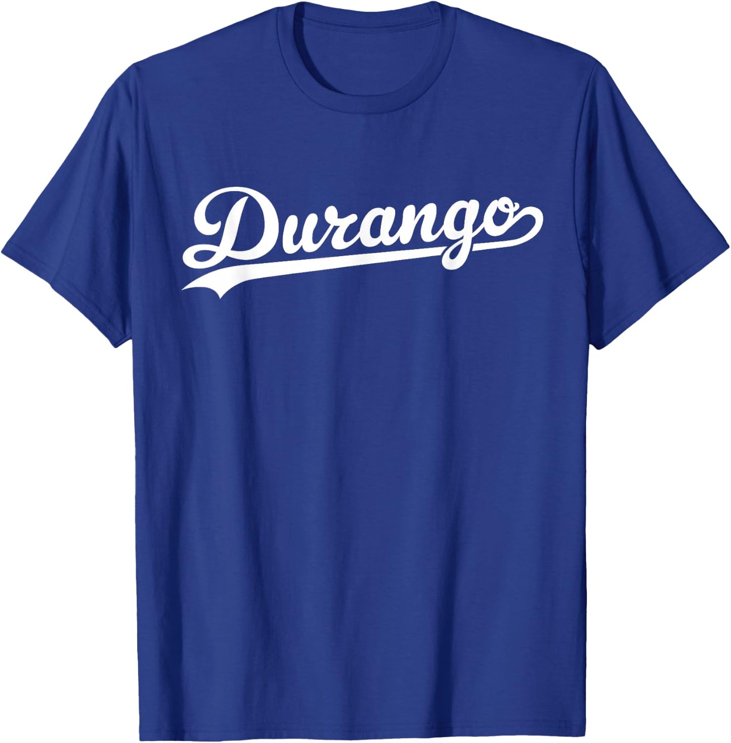 Durango Mexico Baseball Script Retro Vintage Patriotic T-Shirt - T-Shirt | Royal
