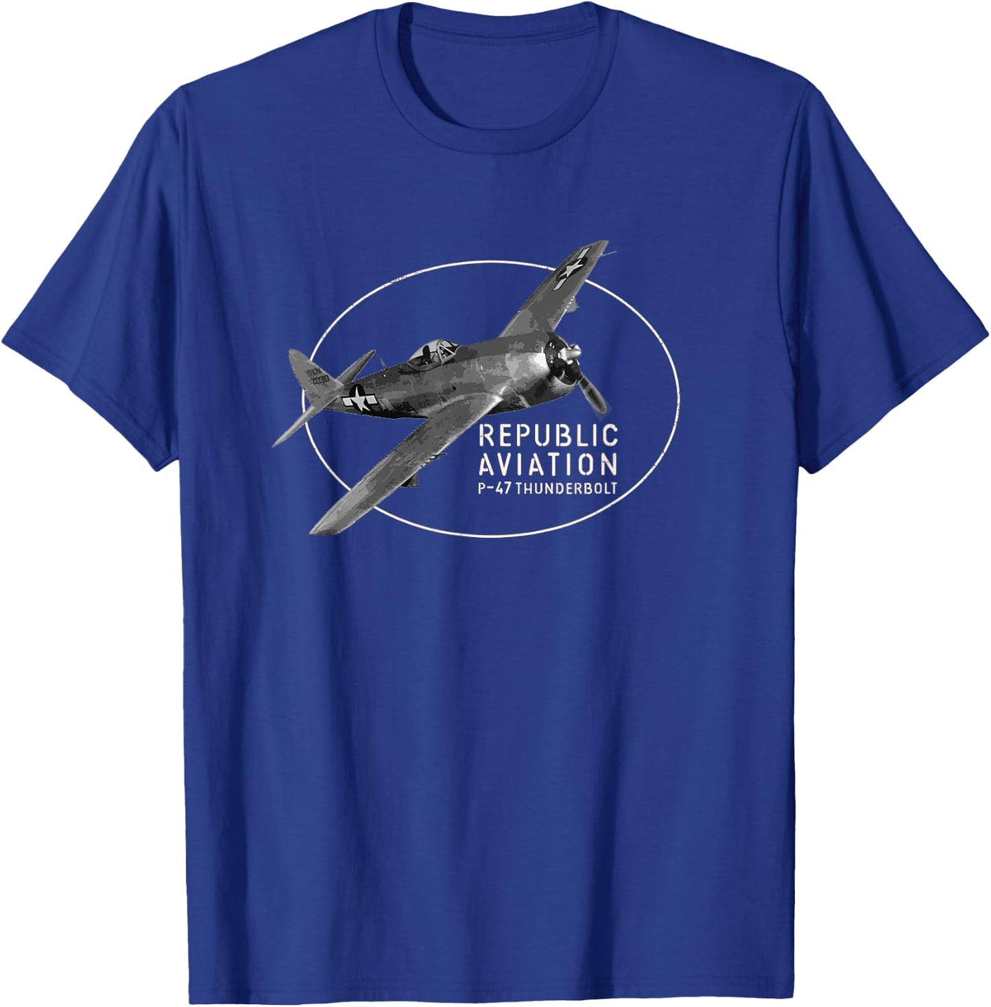 Republic P-47 Thunderbolt Jug WW2 fighter aircraft T-Shirt - T-Shirt | Royal