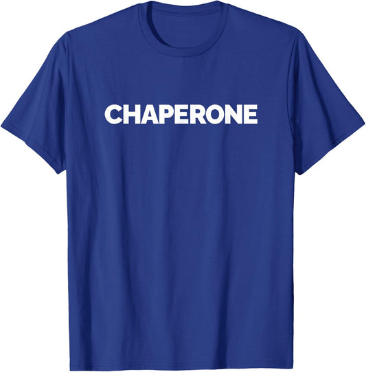 Chaperone Black Adult , Classic Fit, Short Sleeve, , Collarless, Plain, Small T-Shirt - T-Shirt | Royal