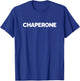 Chaperone Black Adult , Classic Fit, Short Sleeve, , Collarless, Plain, Small T-Shirt - T-Shirt | Royal