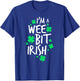 I'm A Wee Bit Irish St. Patrick's Day Shamrock Girls Women T-Shirt - T-Shirt | Royal