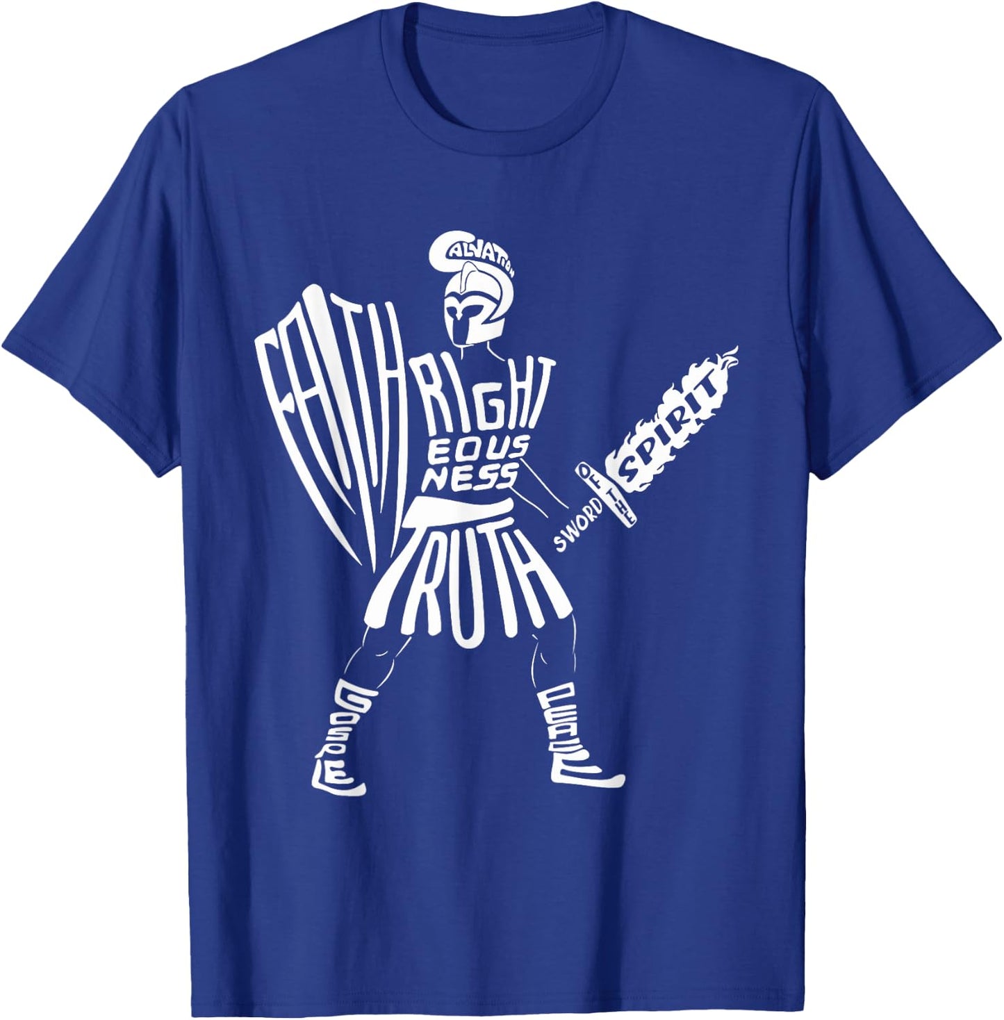Put on The Full Armor of God, Christian Jesus, Bible Verse T-Shirt - T-Shirt | Royal