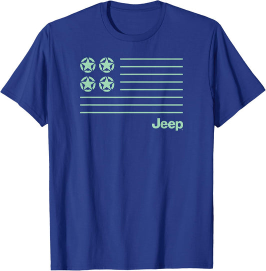 Jeep Modern Flag T-Shirt - T-Shirt | Royal