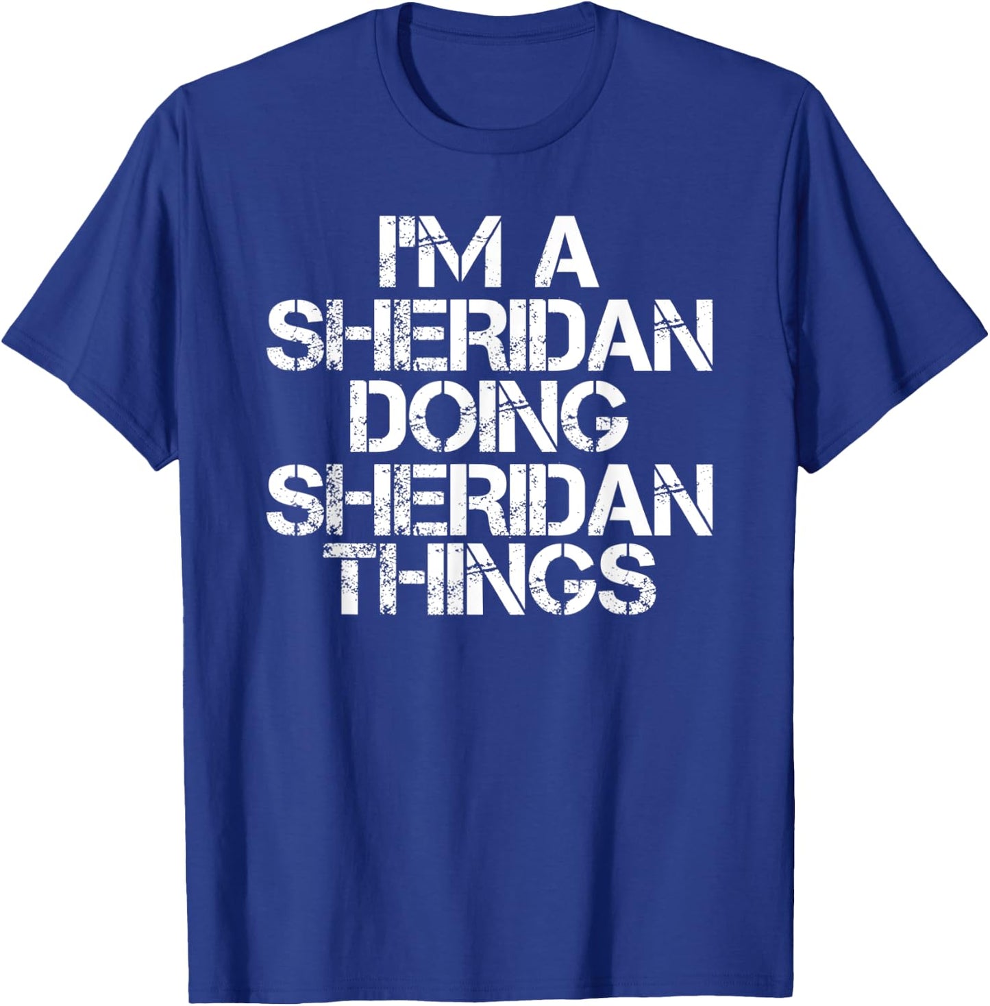 SHERIDAN Funny Surname Family Tree Birthday Reunion Gift T-Shirt - T-Shirt | Royal