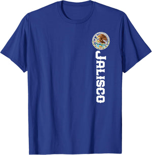 Hecho En Jalisco Estado De Mexico Escudo Eagle Aguila Clothe T-Shirt - T-Shirt | Royal