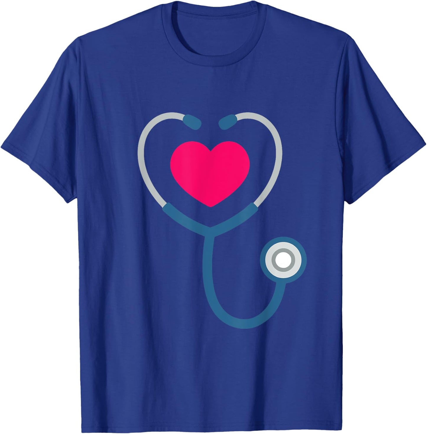Heart Stethoscope Valentine for Nurse Doctor Gift T-Shirt - T-Shirt | Royal