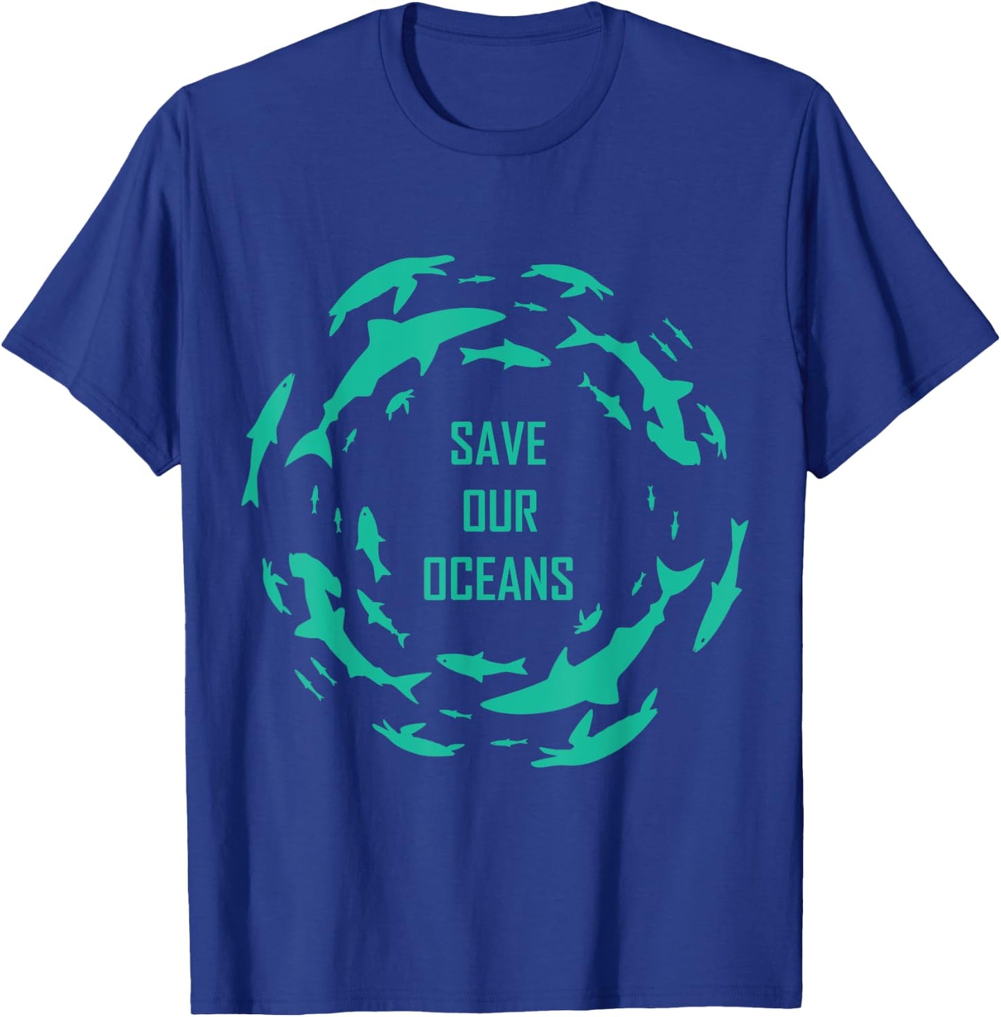 Shark Shirt Save Our Oceans Diving T-Shirt - T-Shirt | Royal