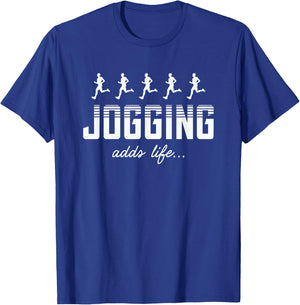 Jogging Adds Life Running Jogger Runner Sport T-Shirt - T-Shirt | Royal