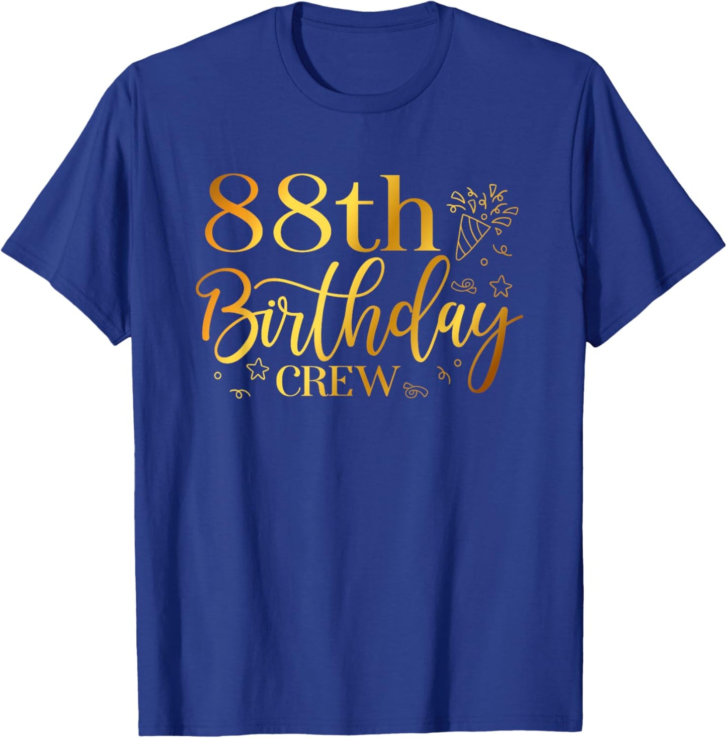 88th Birthday Crew 88 Years Old Bday Matching Group Party T-Shirt - T-Shirt | Royal