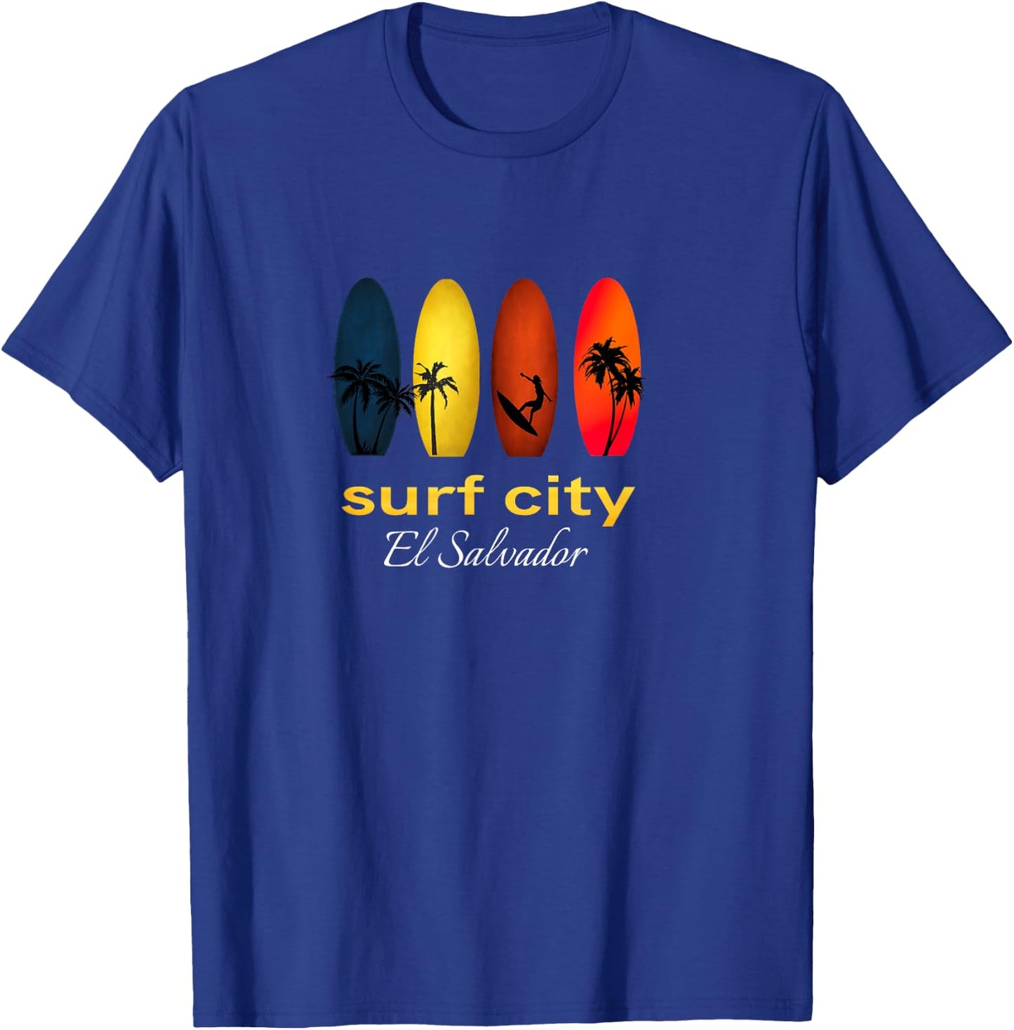 Surf City El Salvador El Sunzal SV Sivar Salvadorian playas T-Shirt - T-Shirt | Royal