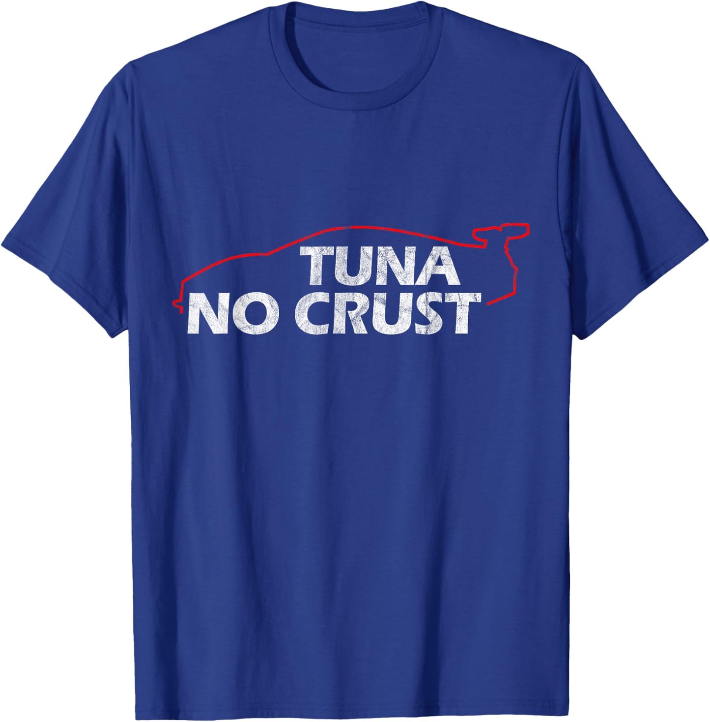 Tuna Lovers Collection - Tuna No Crust - Cool for Tuna Lovers - Black - Short Sleeve - Classic Fit - -Adults - Small T-Shirt - T-Shirt | Royal