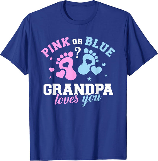Gender reveal grandpa T-Shirt - T-Shirt | Royal
