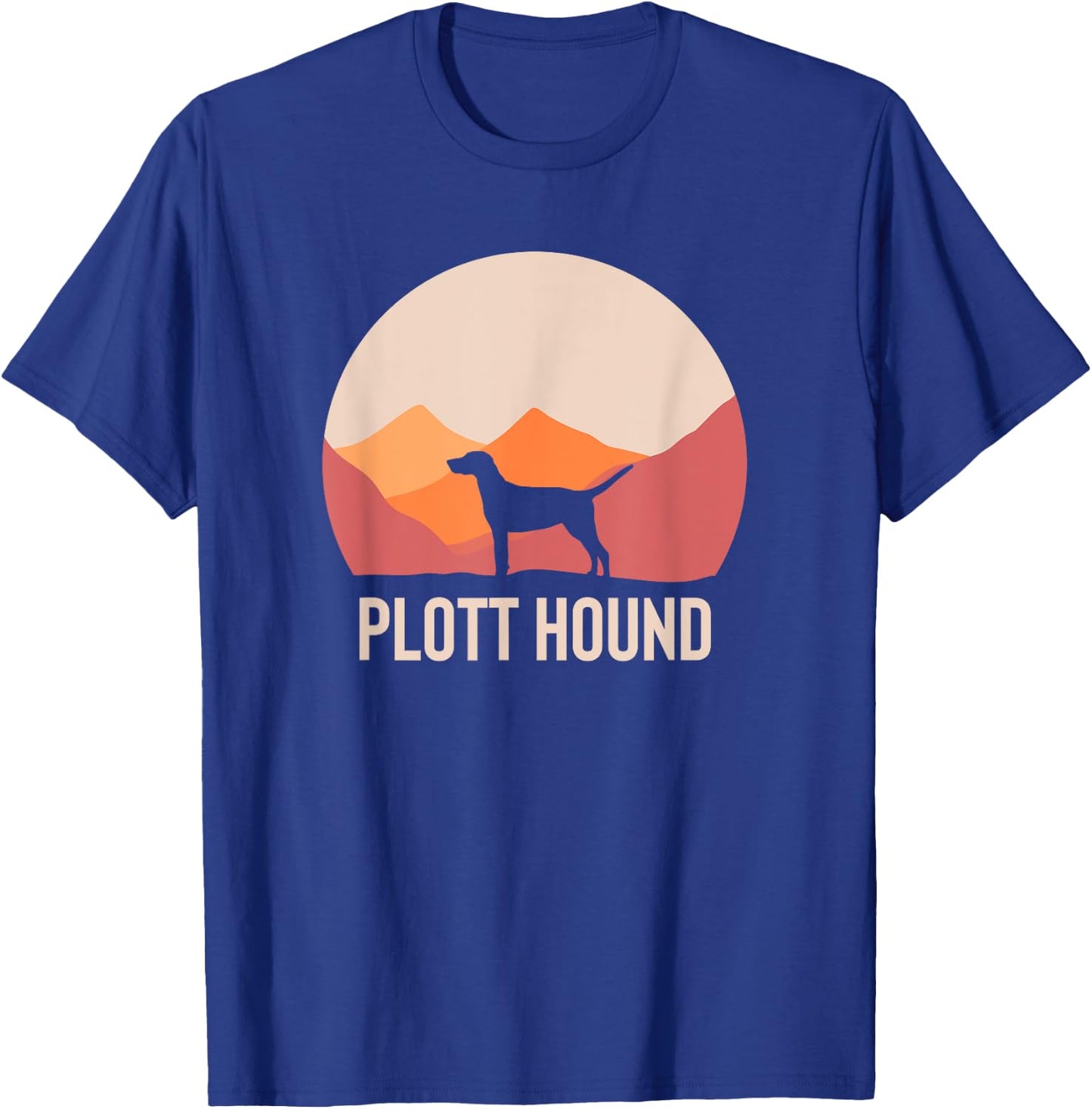 Plott Hound Cute Silhouette T-Shirt - T-Shirt | Royal