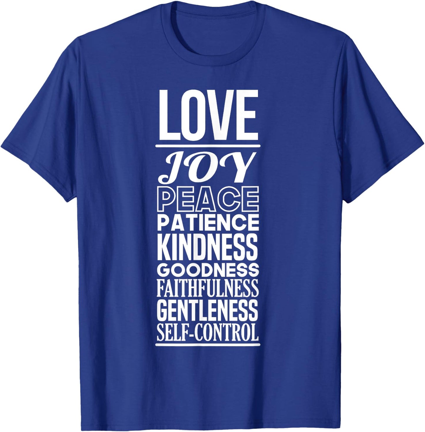 Fruit of the Spirit | Christian Positivity Encouraging T-Shirt - T-Shirt | Royal