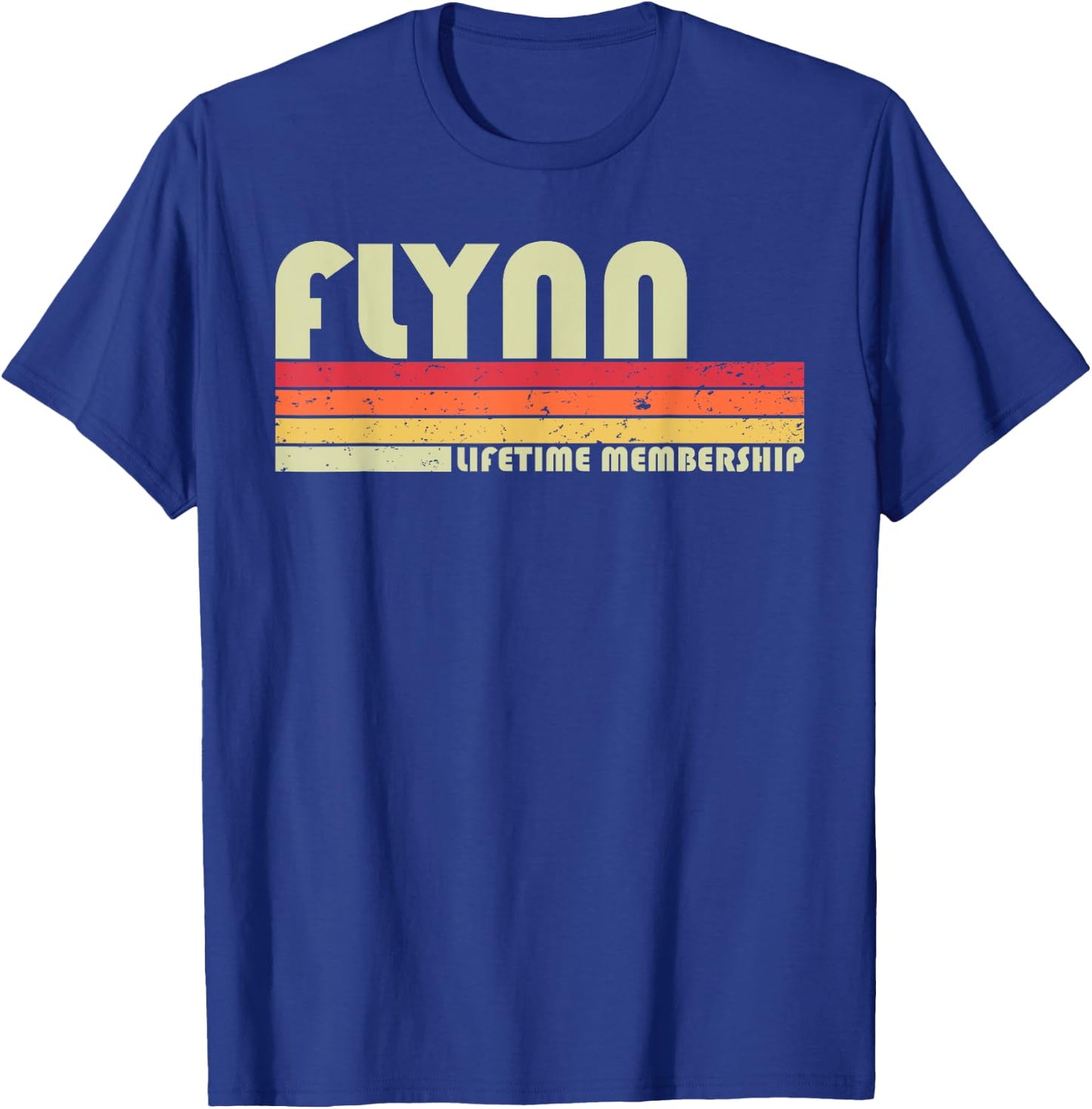 FLYNN Surname Funny Retro Vintage 80s 90s Birthday Reunion T-Shirt - T-Shirt | Royal