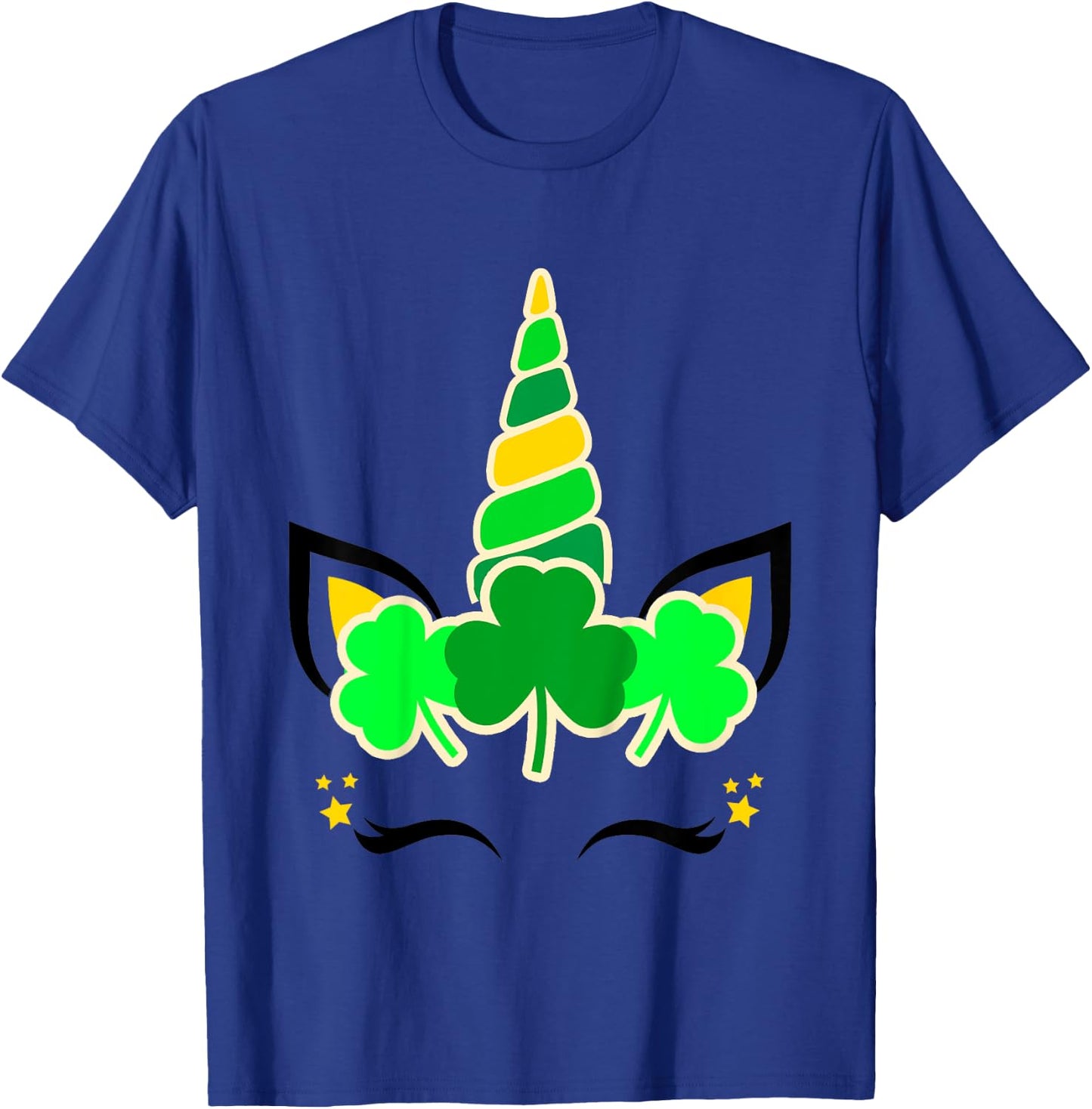 Kids Girls St Patricks Day Unicorn Toddler Shamrock Baby Clover T-Shirt - T-Shirt | Royal