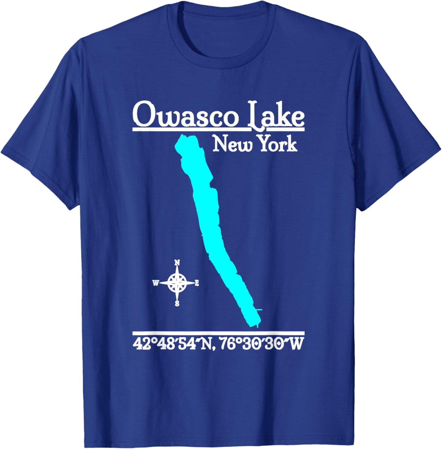 Owasco Lake, New York T-Shirt - T-Shirt | Royal