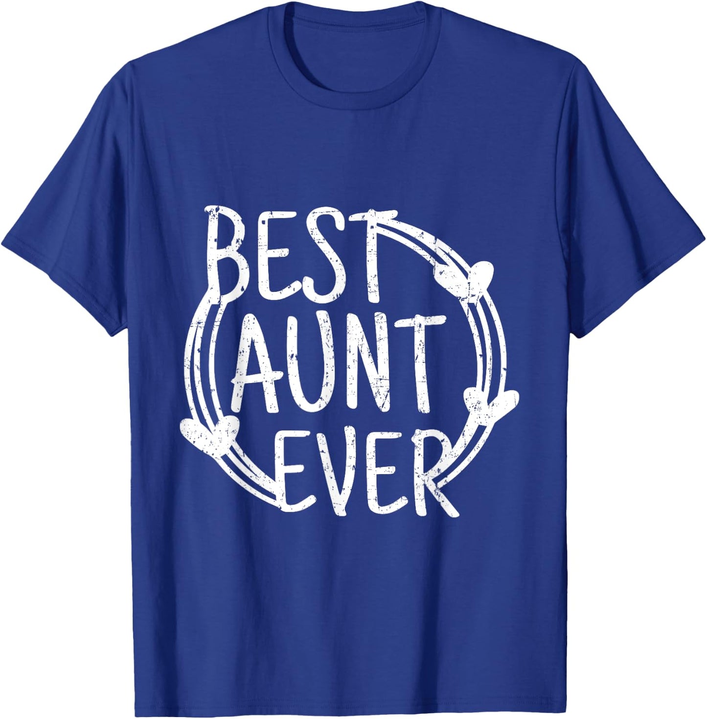 Best Aunt Ever Vintage Distressed T-Shirt - T-Shirt | Royal