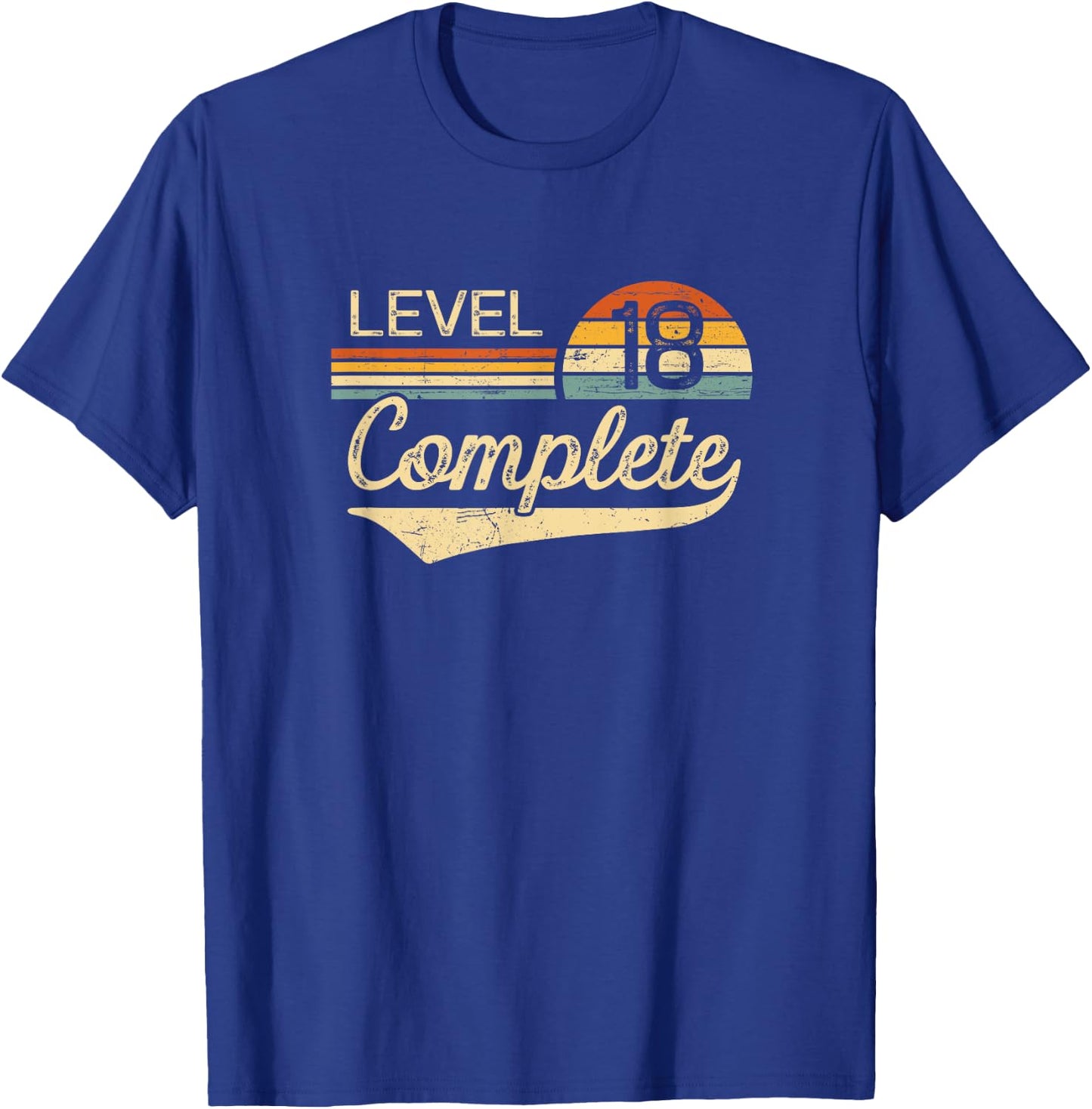 Level 18 Complete Vintage 18th Wedding Anniversary T-Shirt - T-Shirt | Royal