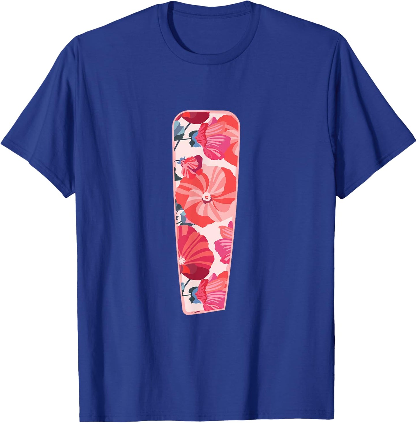 Letter I Sign Alphabet Last Name Vowel Flower Nature Gift T-Shirt - T-Shirt | Royal